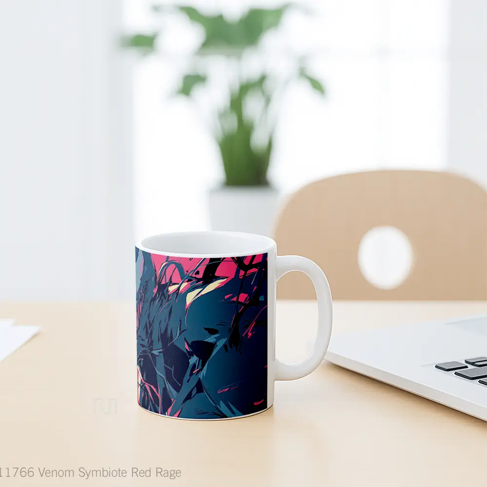 Mug Venom Symbiote Red Rage Gelas Keramik Desain Unik - All-side / Desain