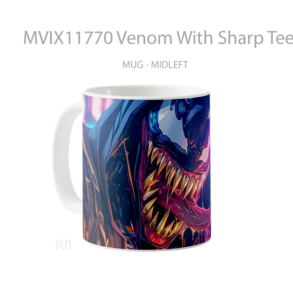 Mug Venom With Sharp Teeth And Tongue Hadiah Lucu dan Menarik - All-side / Desain