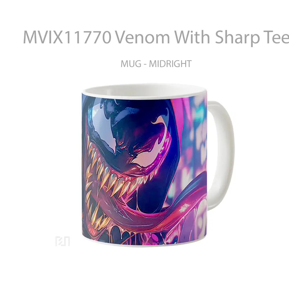 Mug Venom With Sharp Teeth And Tongue Hadiah Lucu dan Menarik - All-side / Desain