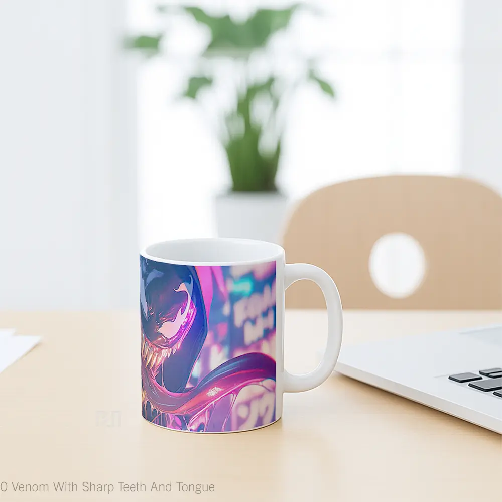 Mug Venom With Sharp Teeth And Tongue Hadiah Lucu dan Menarik - All-side / Desain