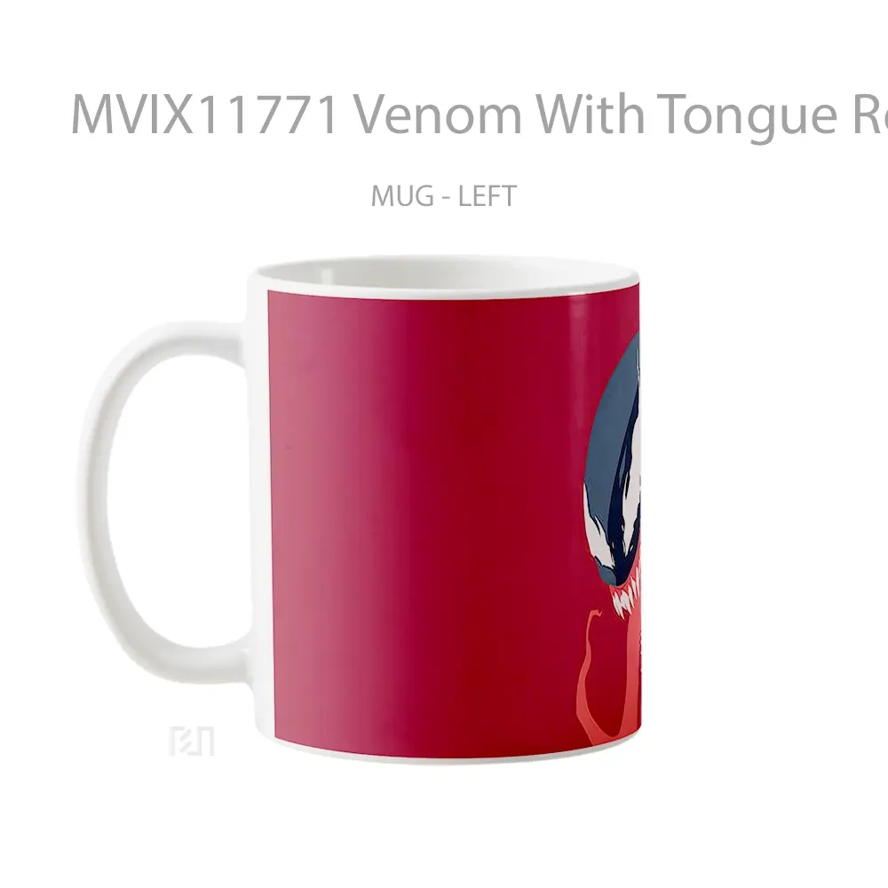 Mug Venom With Tongue Red Minimalist Koleksi Mug Limited Edition - All-side / Desain
