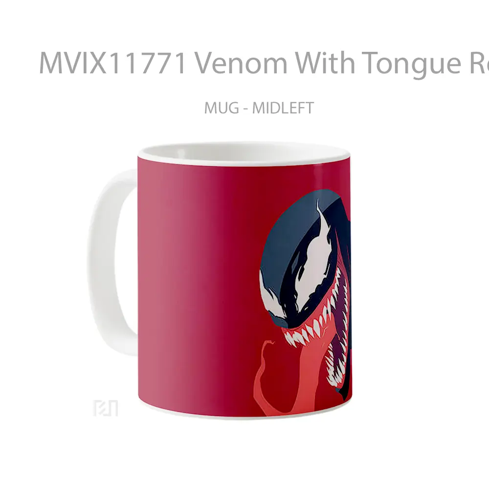 Mug Venom With Tongue Red Minimalist Koleksi Mug Limited Edition - All-side / Desain