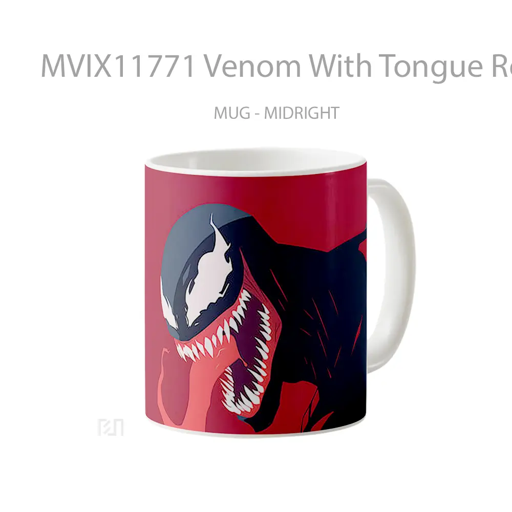 Mug Venom With Tongue Red Minimalist Koleksi Mug Limited Edition - All-side / Desain