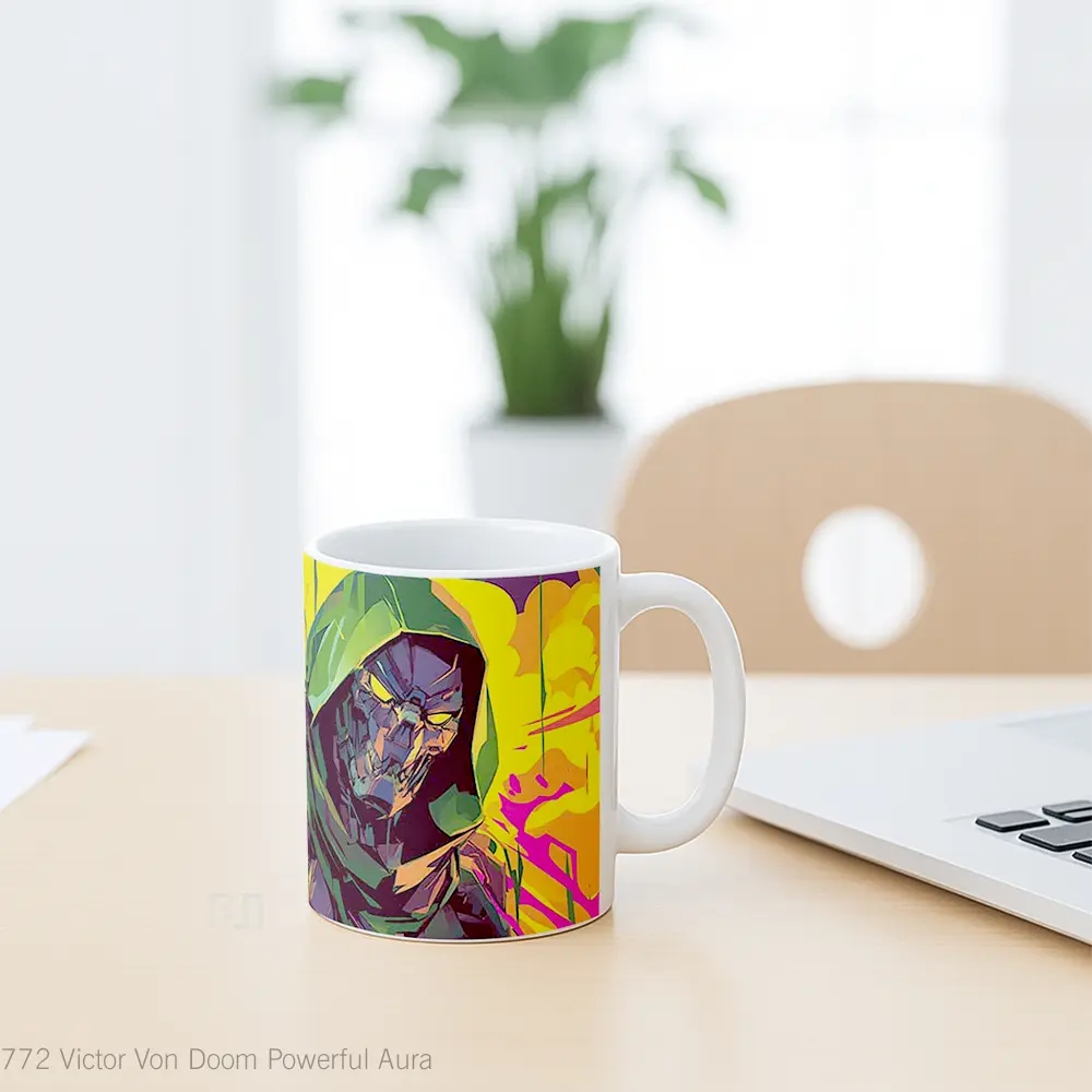 Mug Victor Von Doom Powerful Aura Gelas Keramik Desain Unik - All-side / Desain