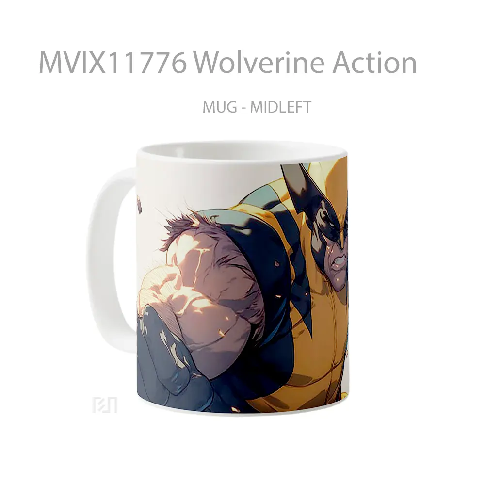 Mug Wolverine Action Hadiah Lucu dan Menarik - All-side / Desain