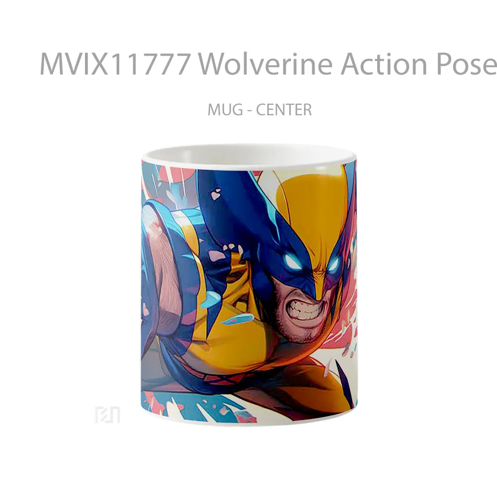 Mug Wolverine Action Pose Cool Gelas Keramik Desain Unik