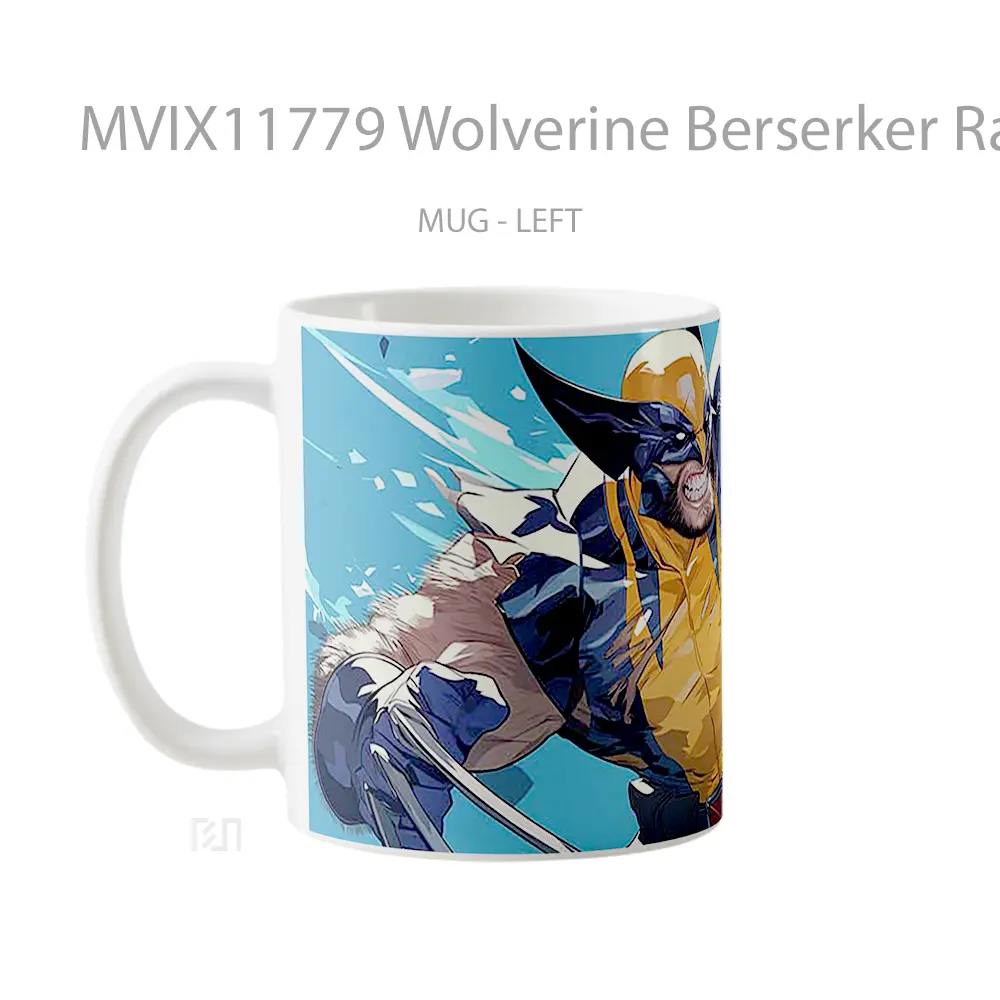 Mug Wolverine Berserker Rage Hadiah Lucu dan Menarik - All-side / Desain