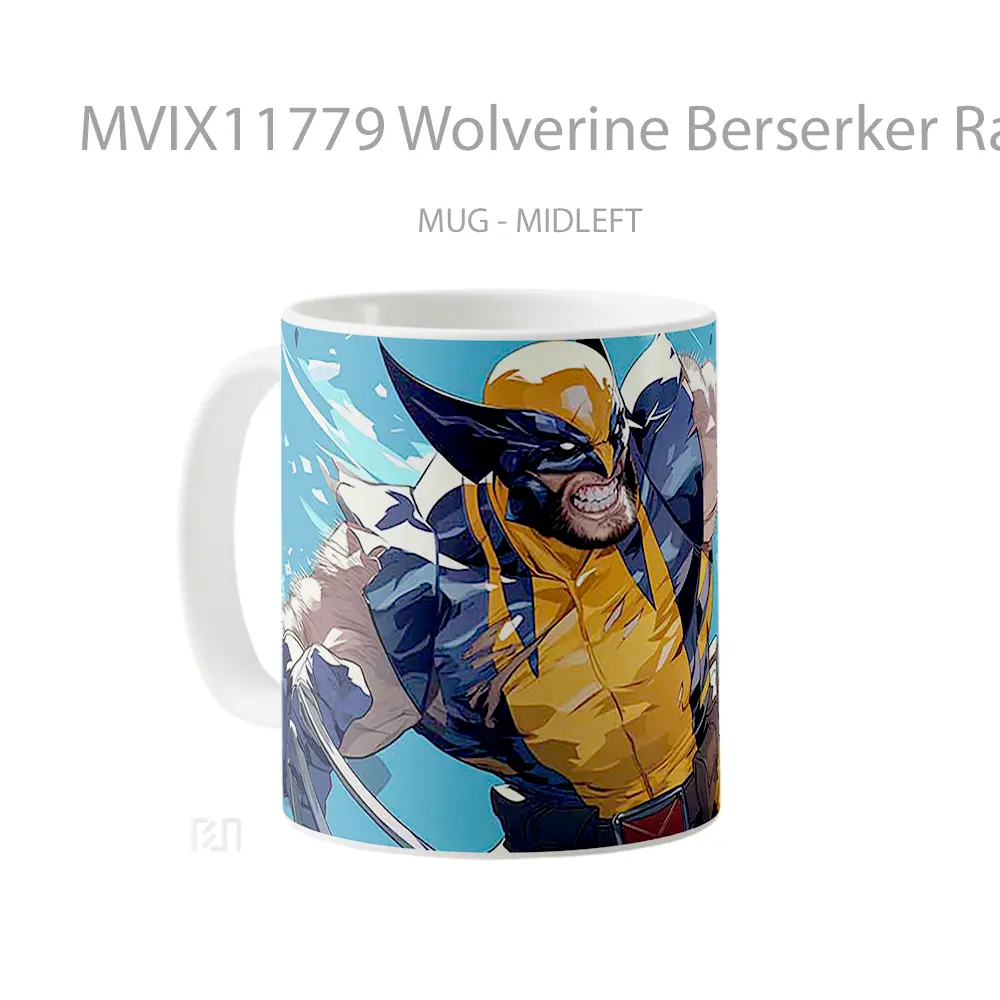 Mug Wolverine Berserker Rage Hadiah Lucu dan Menarik - All-side / Desain