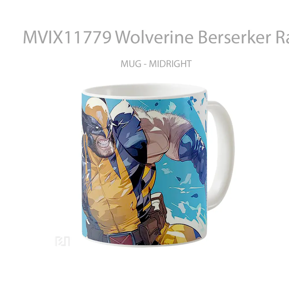 Mug Wolverine Berserker Rage Hadiah Lucu dan Menarik - All-side / Desain