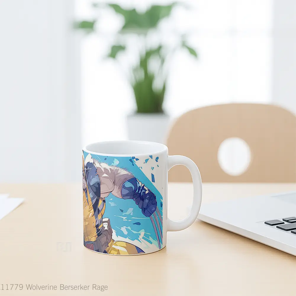 Mug Wolverine Berserker Rage Hadiah Lucu dan Menarik - All-side / Desain