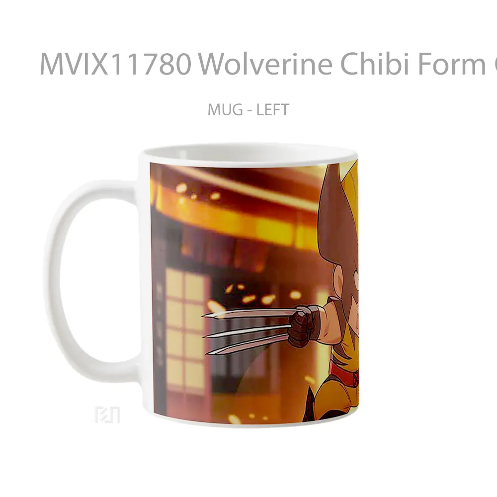 Mug Wolverine Chibi Form Claws Out Mug Aesthetic Koleksi Spesial - All-side / Desain