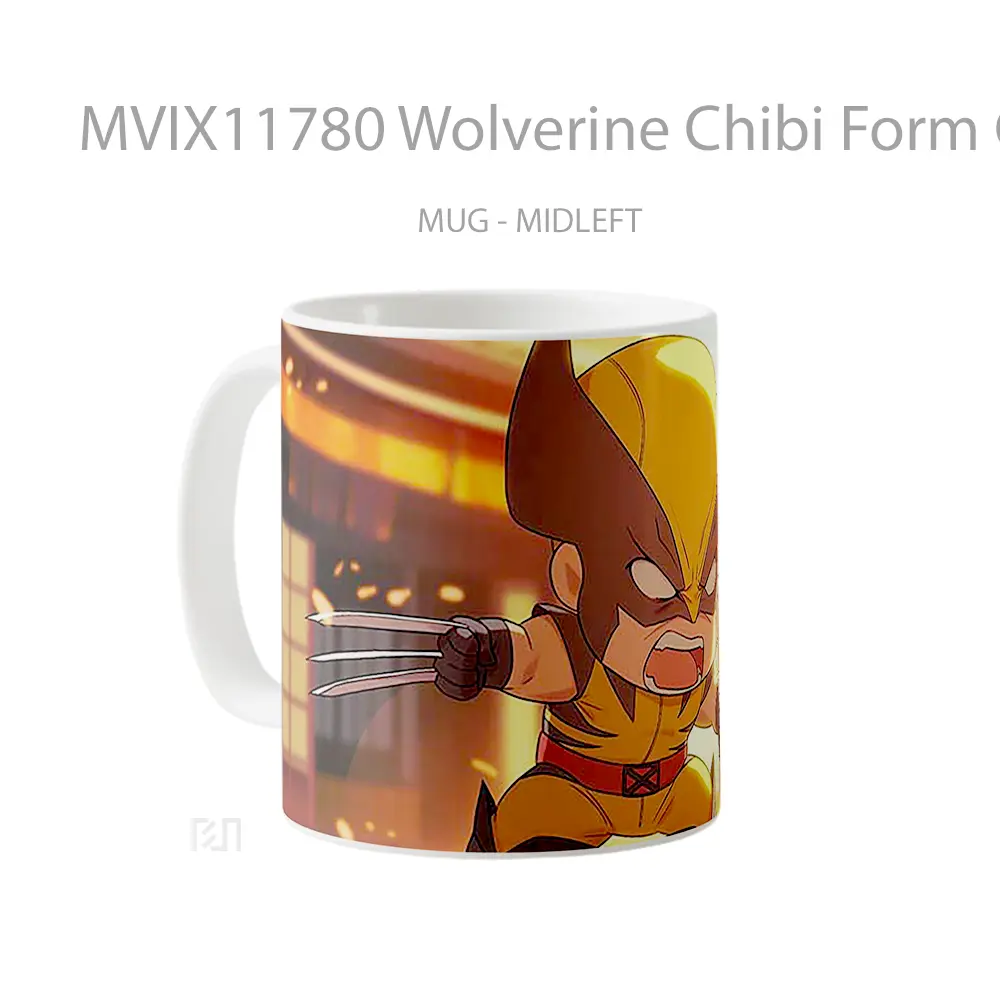 Mug Wolverine Chibi Form Claws Out Mug Aesthetic Koleksi Spesial - All-side / Desain