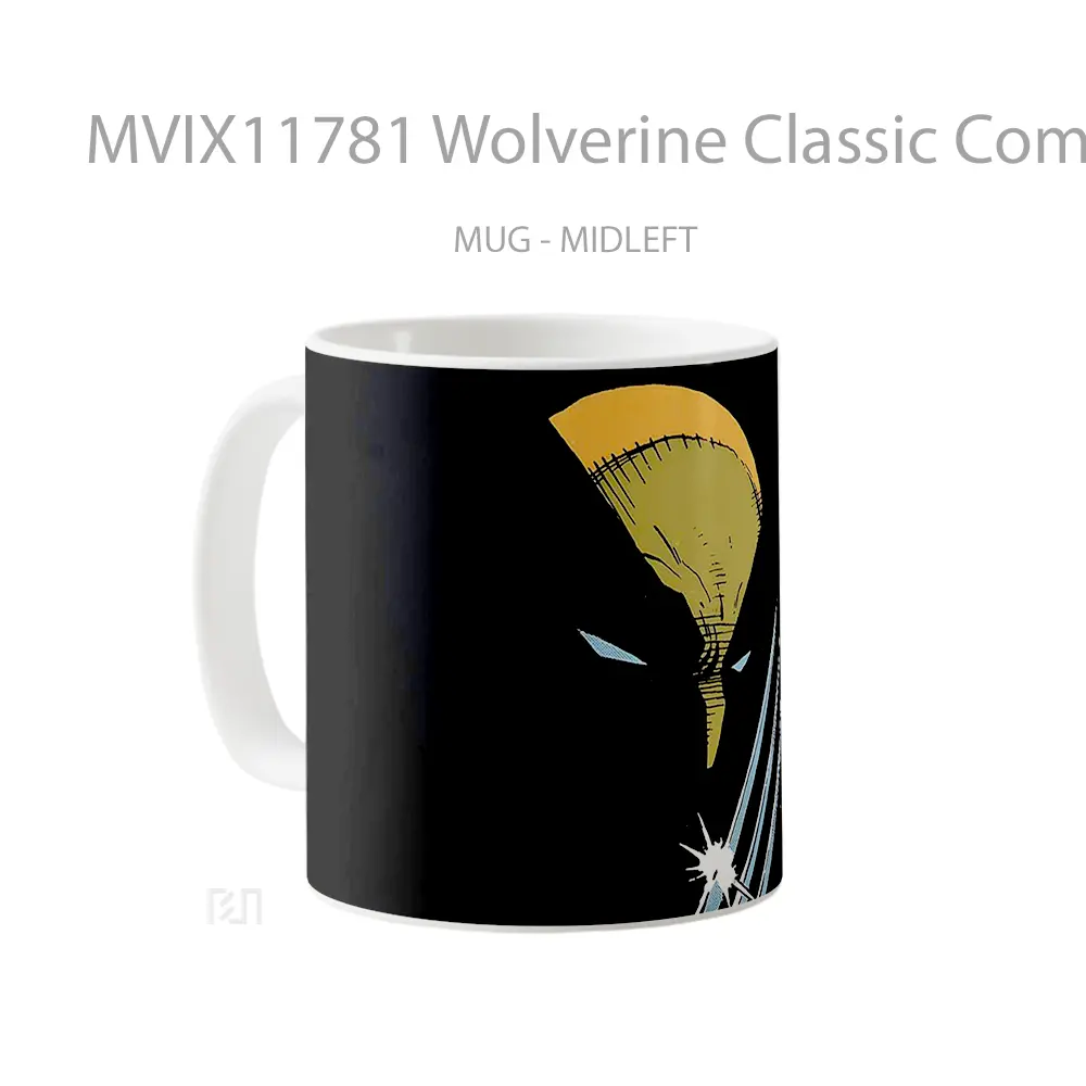 Mug Wolverine Classic Comic Shadow Claws Mug Aesthetic Koleksi Spesial - All-side / Desain