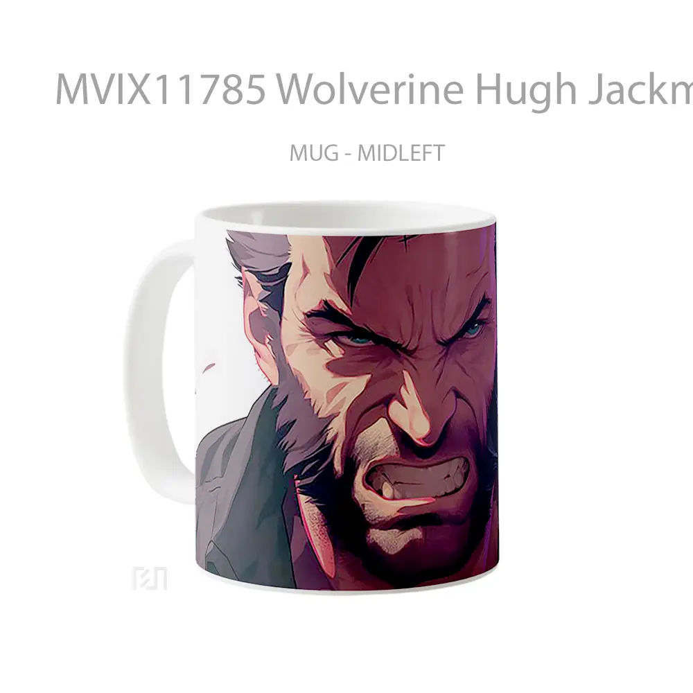 Mug Wolverine Hugh Jackman Hadiah Lucu dan Menarik - All-side / Desain