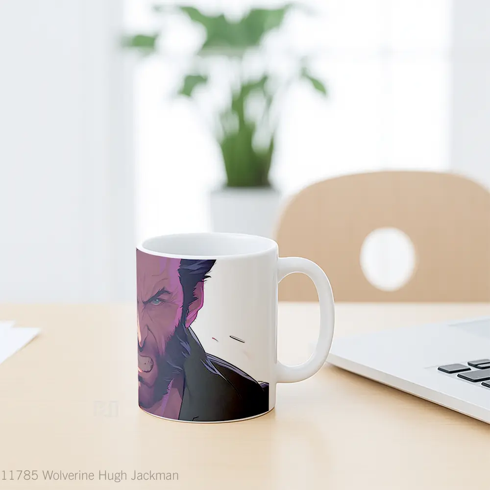 Mug Wolverine Hugh Jackman Hadiah Lucu dan Menarik - All-side / Desain