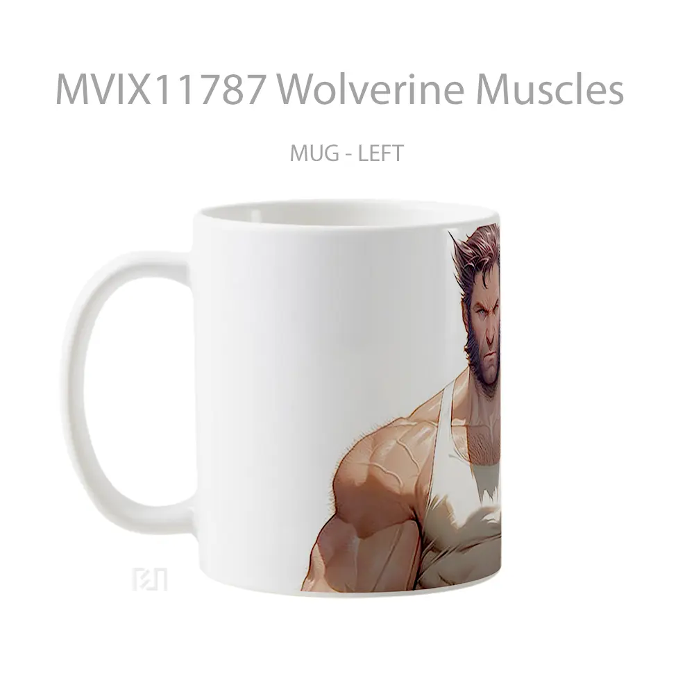 Mug Wolverine Muscles Mug Aesthetic Koleksi Spesial - All-side / Desain