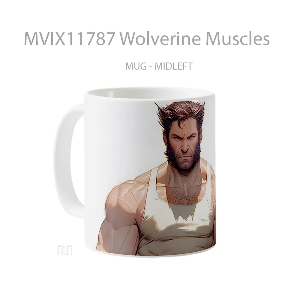Mug Wolverine Muscles Mug Aesthetic Koleksi Spesial - All-side / Desain