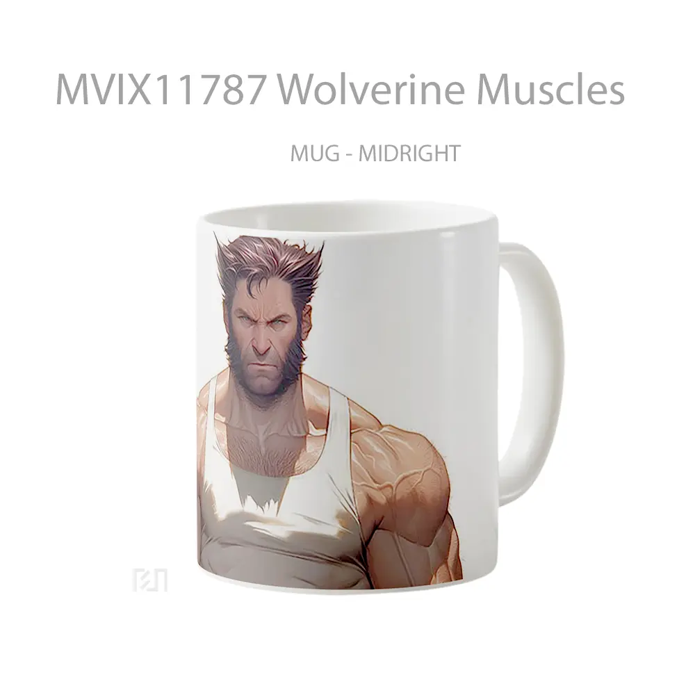 Mug Wolverine Muscles Mug Aesthetic Koleksi Spesial - All-side / Desain