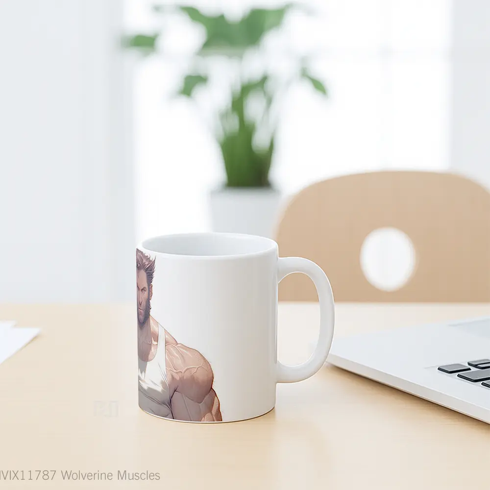 Mug Wolverine Muscles Mug Aesthetic Koleksi Spesial - All-side / Desain