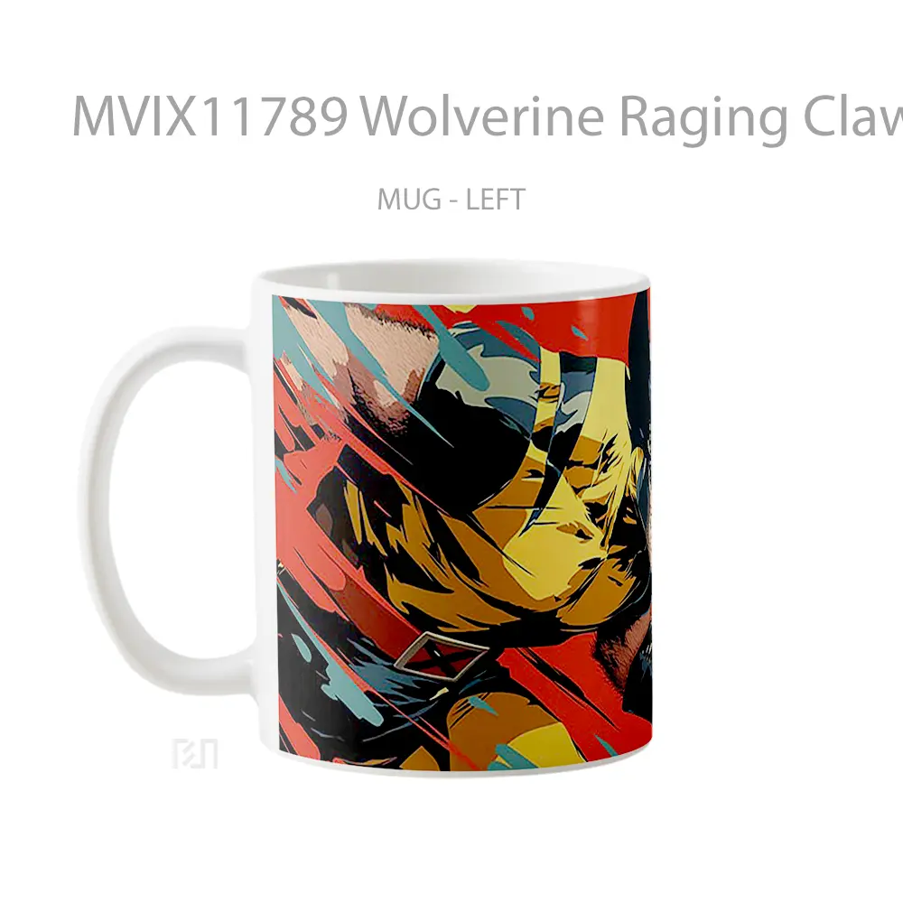 Mug Wolverine Raging Claws Red Koleksi Mug Limited Edition - All-side / Desain