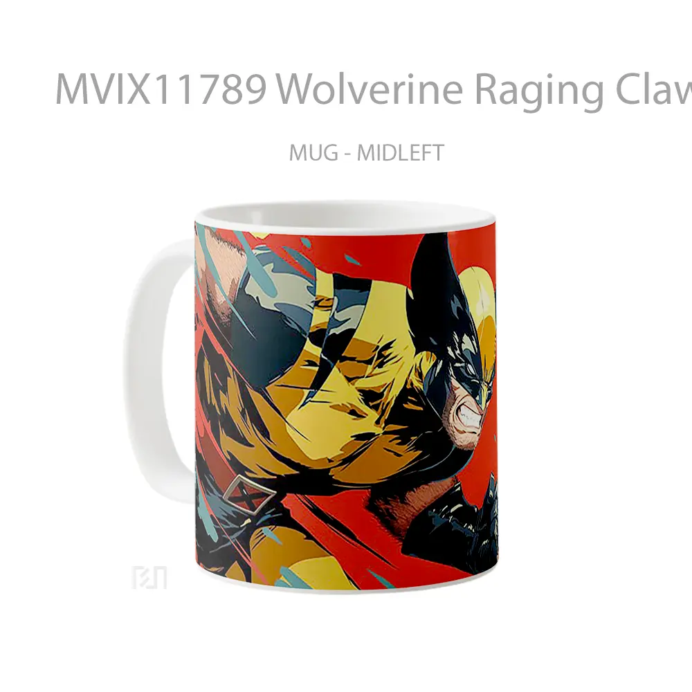 Mug Wolverine Raging Claws Red Koleksi Mug Limited Edition - All-side / Desain