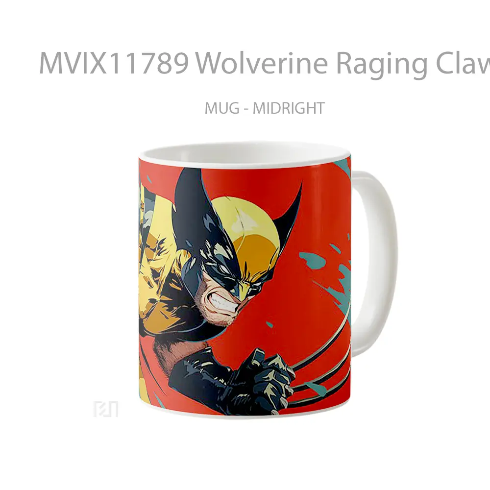 Mug Wolverine Raging Claws Red Koleksi Mug Limited Edition - All-side / Desain