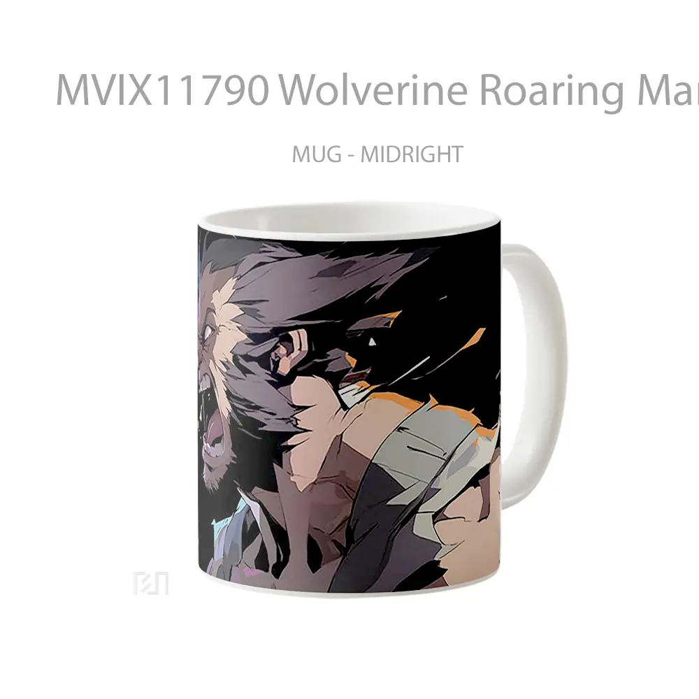 Mug Wolverine Roaring Marvel Koleksi Mug Film dan Komik - All-side / Desain