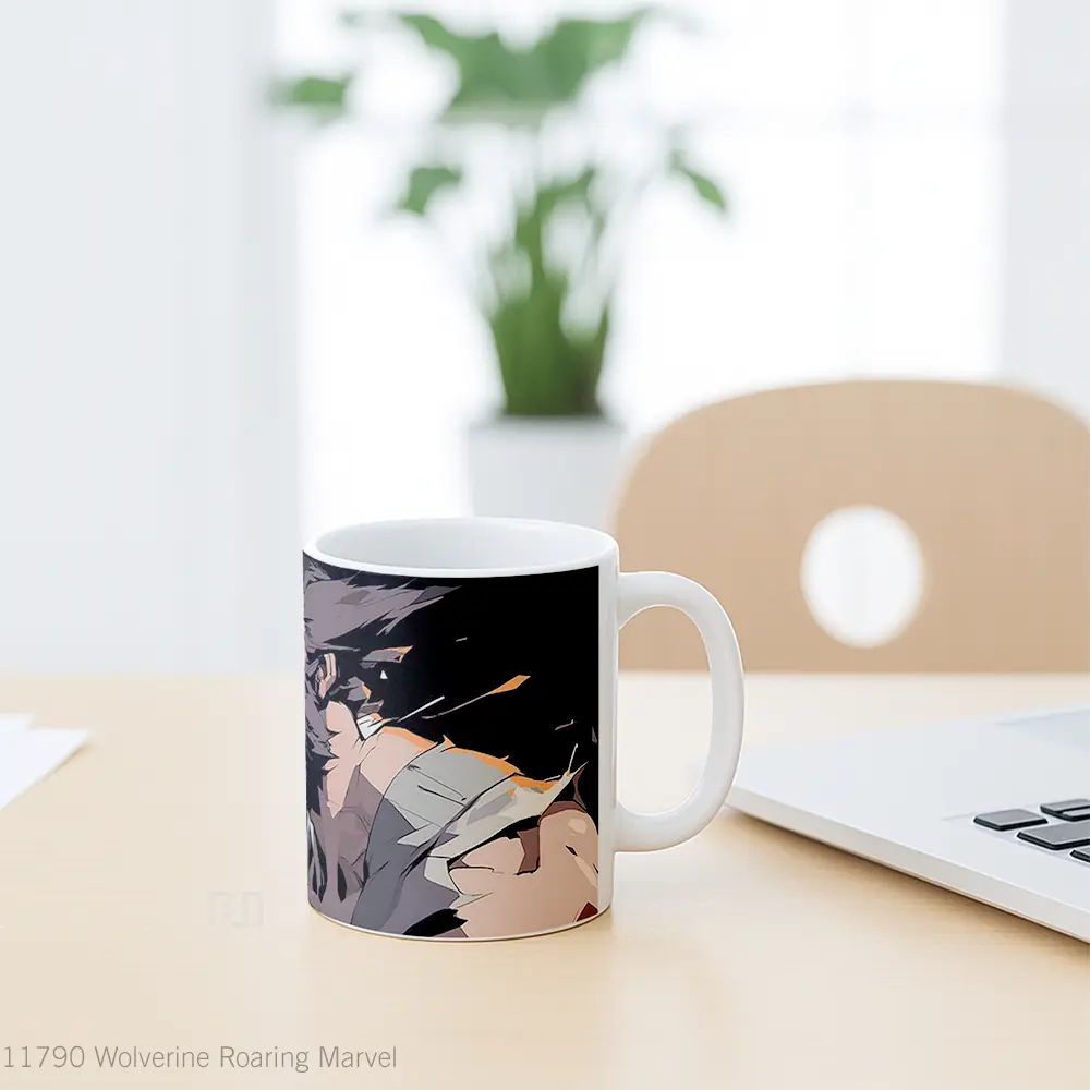 Mug Wolverine Roaring Marvel Koleksi Mug Film dan Komik - All-side / Desain