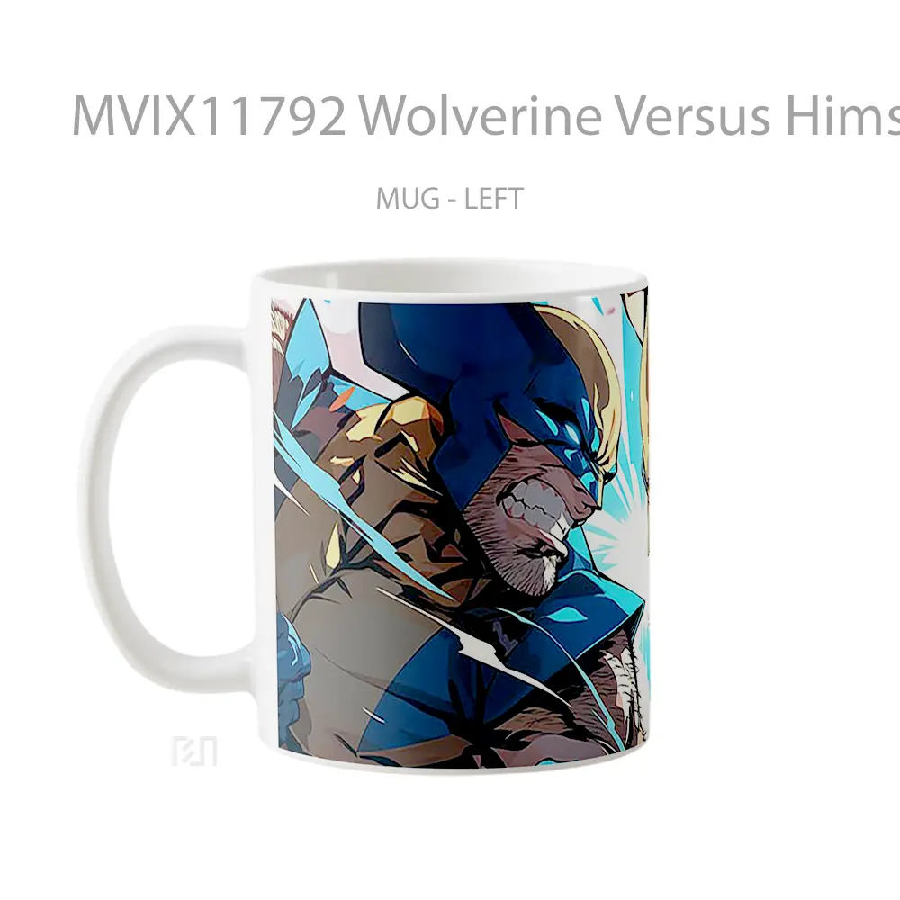 Mug Wolverine Versus Himself X Men Marvel Comics Merchandise Karakter Ikonik - All-side / Desain