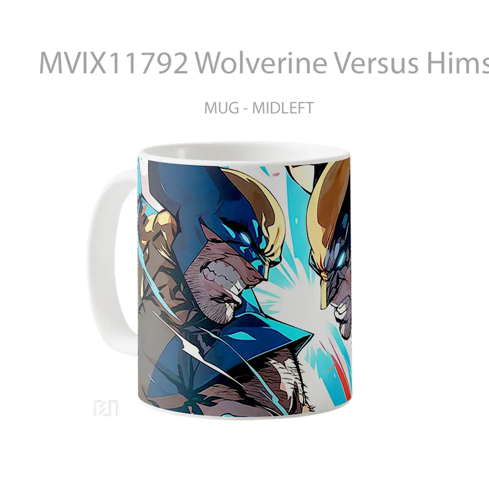 Mug Wolverine Versus Himself X Men Marvel Comics Merchandise Karakter Ikonik - All-side / Desain