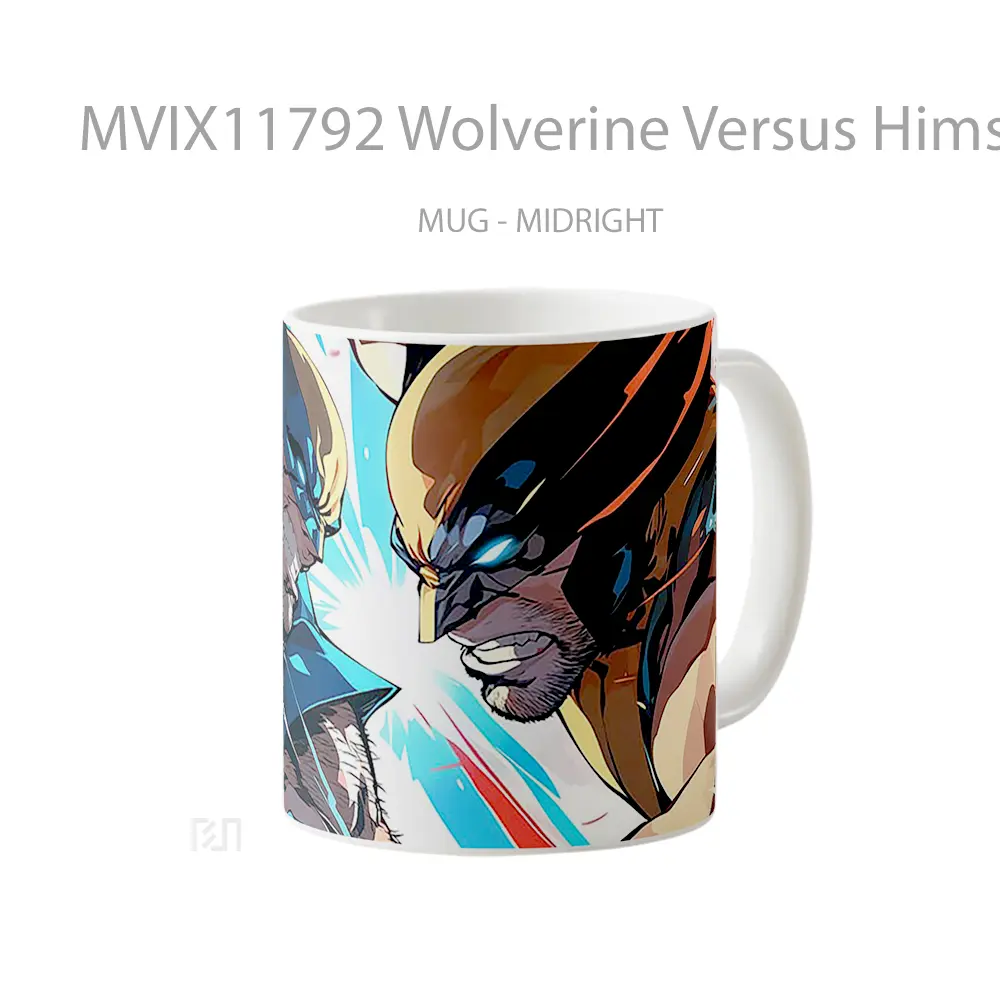 Mug Wolverine Versus Himself X Men Marvel Comics Merchandise Karakter Ikonik - All-side / Desain