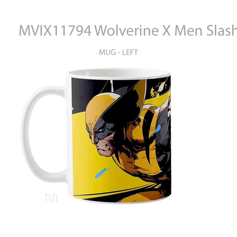 Mug Wolverine X Men Slash Mug Aesthetic Koleksi Spesial - All-side / Desain