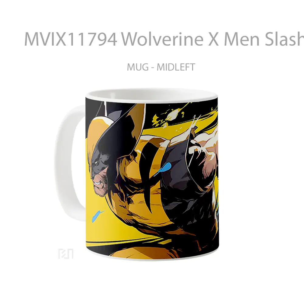 Mug Wolverine X Men Slash Mug Aesthetic Koleksi Spesial - All-side / Desain