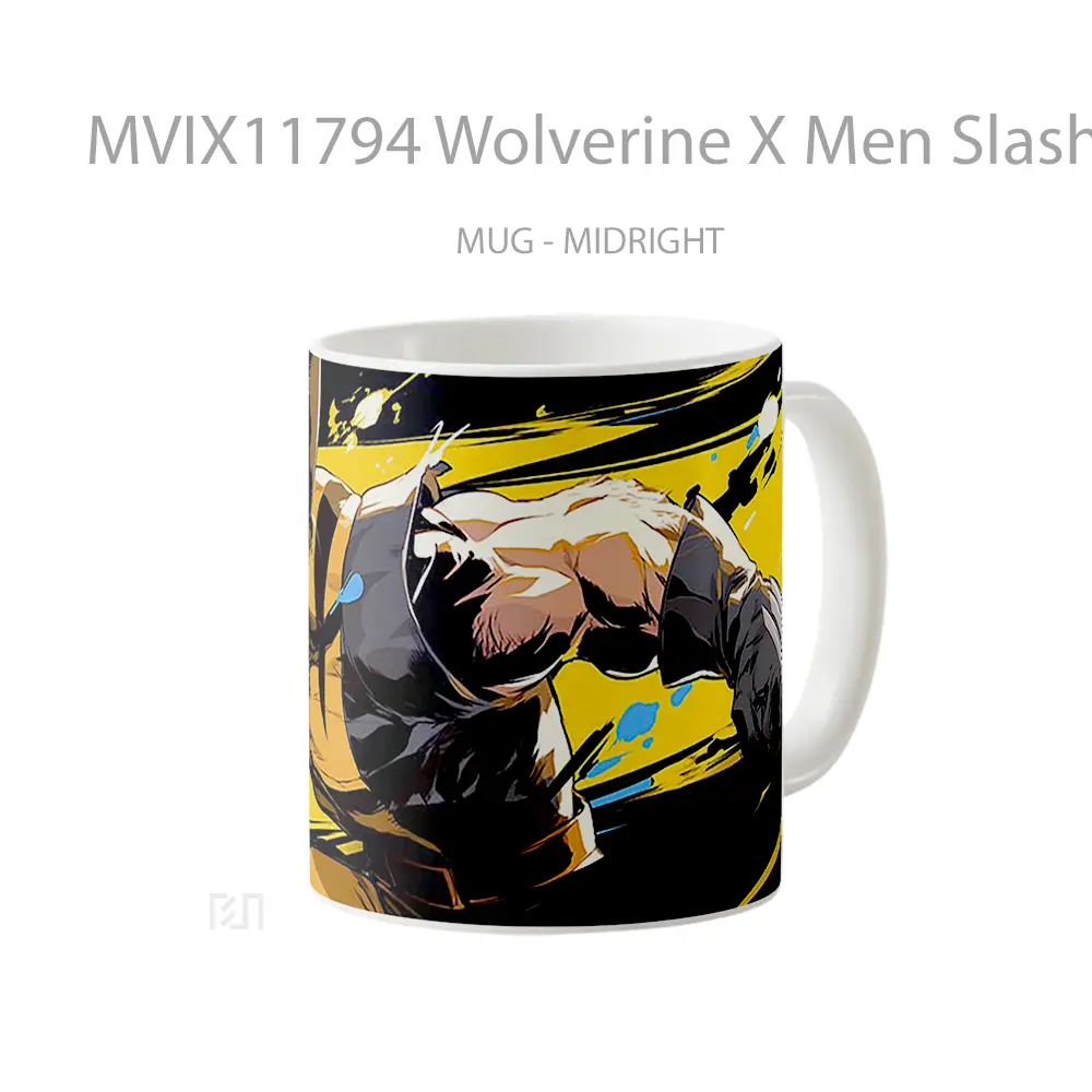 Mug Wolverine X Men Slash Mug Aesthetic Koleksi Spesial - All-side / Desain