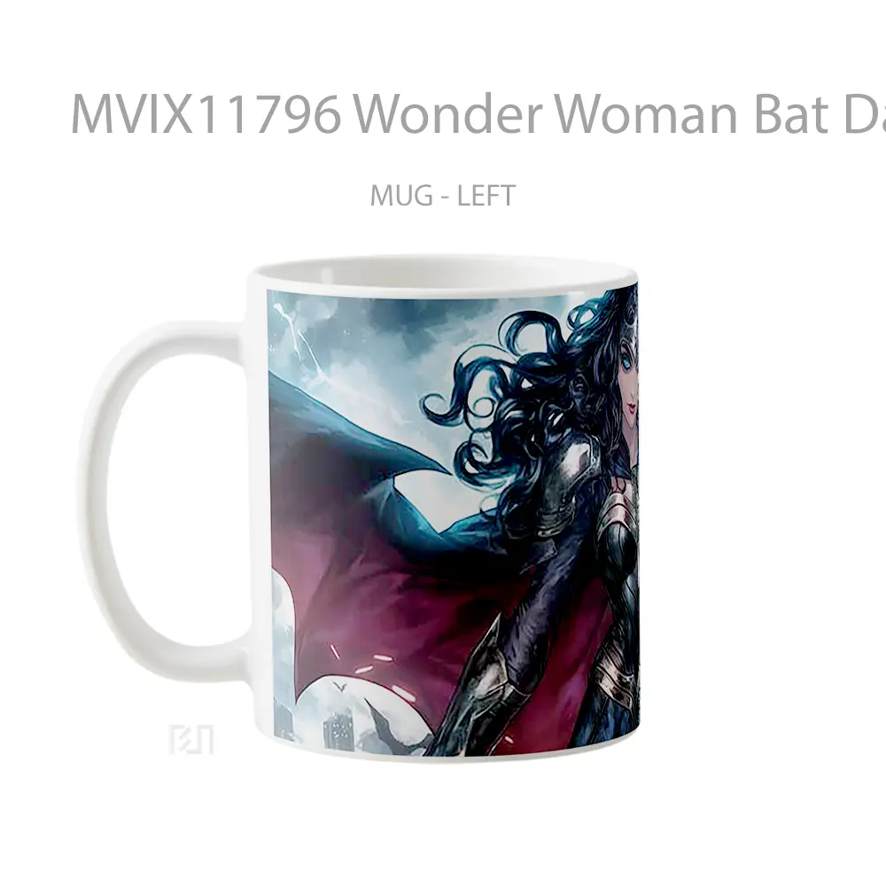 Mug Wonder Woman Bat Dark City Koleksi Mug Limited Edition - All-side / Desain