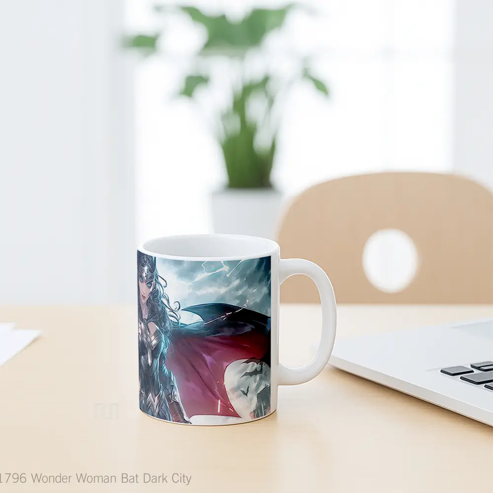 Mug Wonder Woman Bat Dark City Koleksi Mug Limited Edition - All-side / Desain