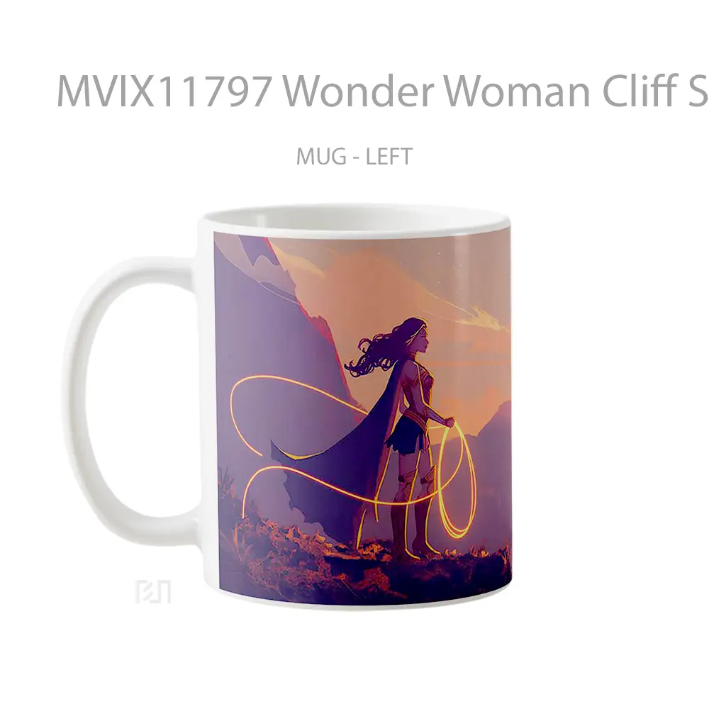 Mug Wonder Woman Cliff Sunset Themyscira Hadiah Lucu dan Menarik - All-side / Desain