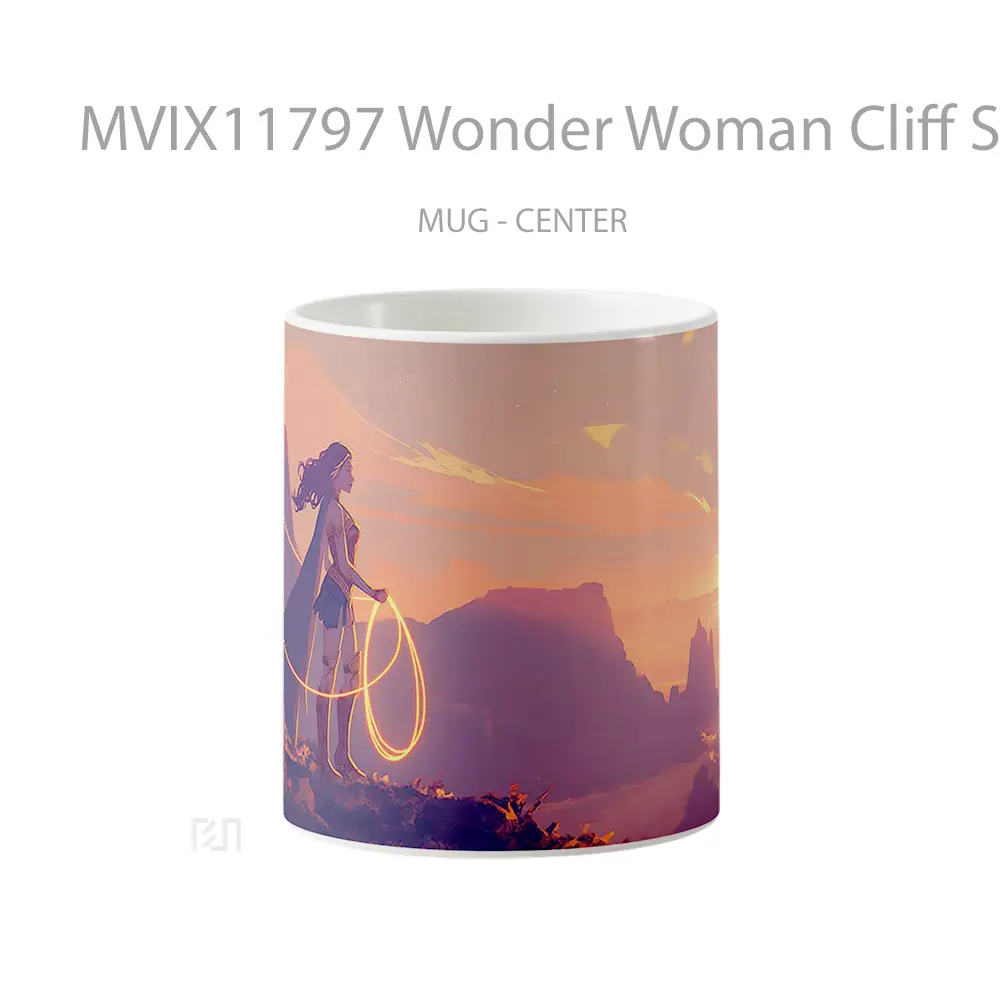 Mug Wonder Woman Cliff Sunset Themyscira Hadiah Lucu dan Menarik