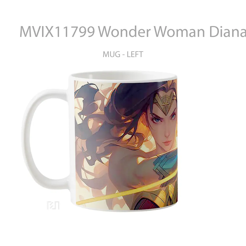 Mug Wonder Woman Diana Prince Hero Gelas Keramik Koleksi Anime - All-side / Desain
