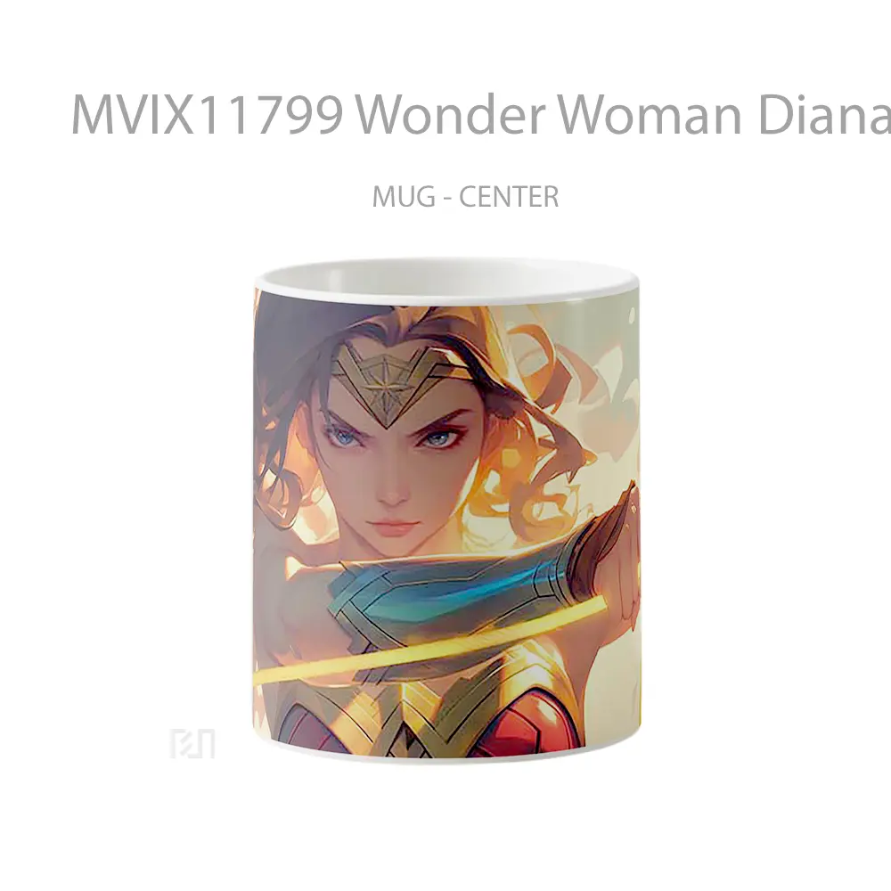 Mug Wonder Woman Diana Prince Hero Gelas Keramik Koleksi Anime