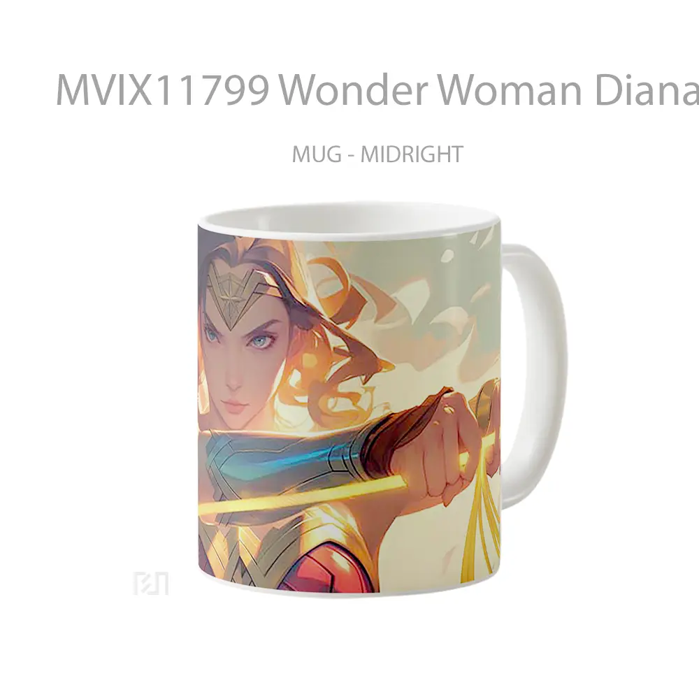 Mug Wonder Woman Diana Prince Hero Gelas Keramik Koleksi Anime - All-side / Desain