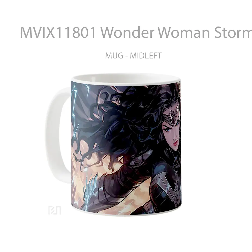 Mug Wonder Woman Stormy Sky Hadiah Lucu dan Menarik - All-side / Desain