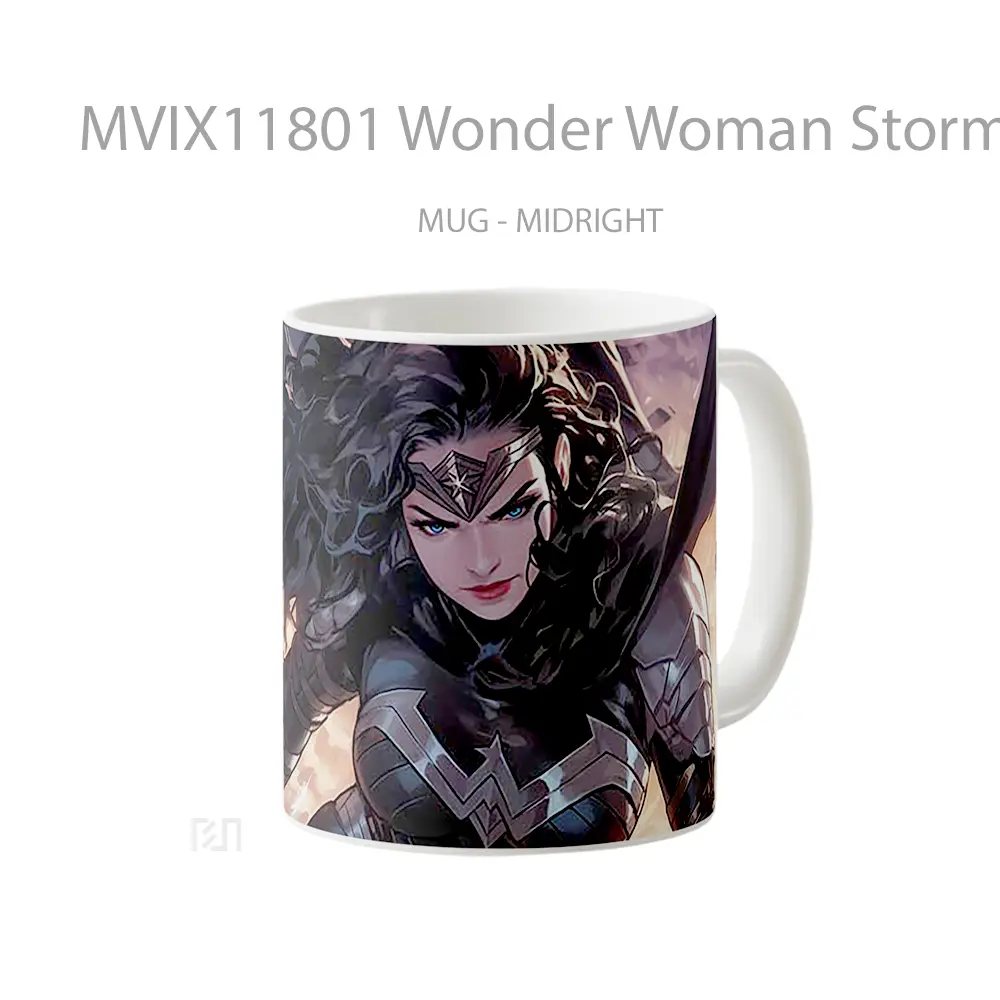 Mug Wonder Woman Stormy Sky Hadiah Lucu dan Menarik - All-side / Desain