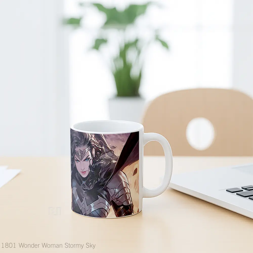 Mug Wonder Woman Stormy Sky Hadiah Lucu dan Menarik - All-side / Desain