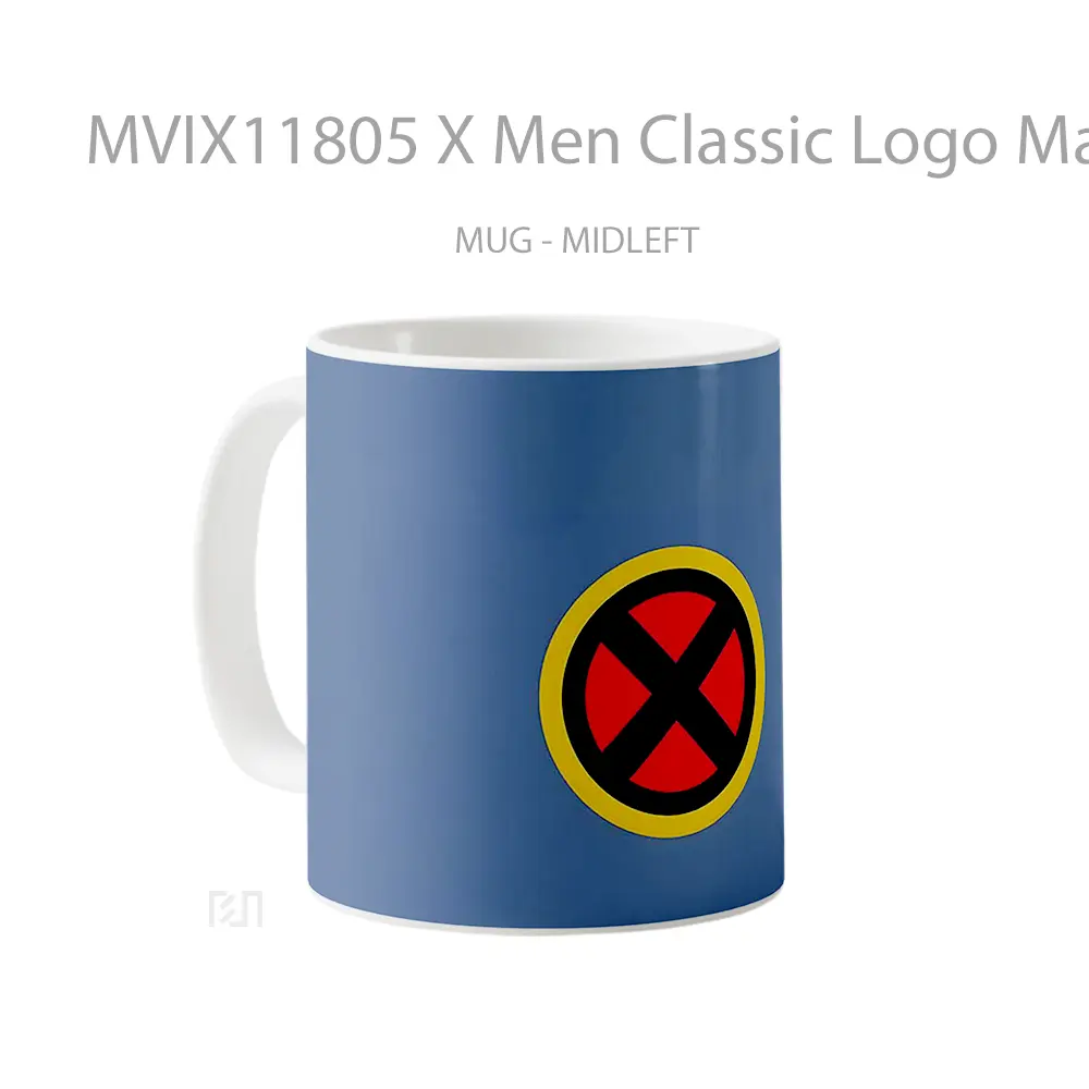 Mug X Men Classic Logo Marvel Minimal Hadiah Spesial Fans Superhero - All-side / Desain