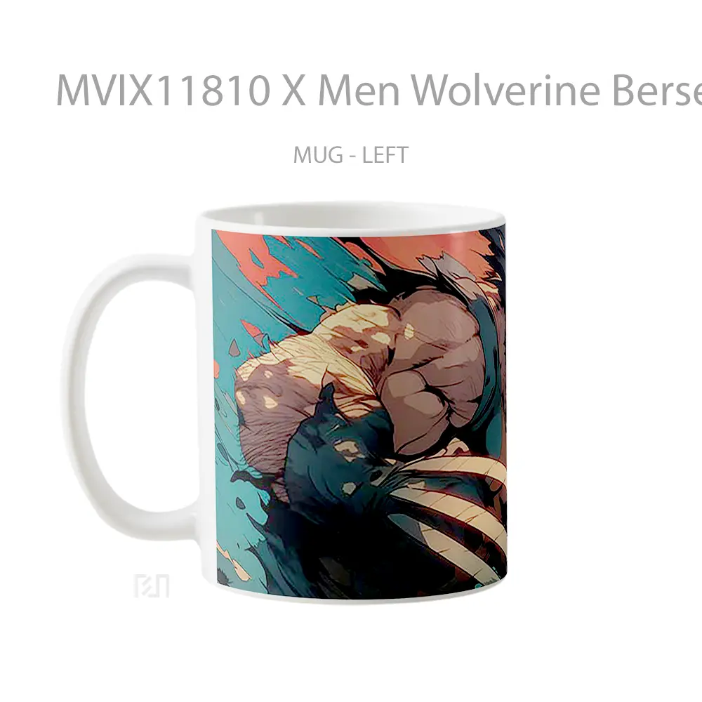 Mug X Men Wolverine Berserker Fury Hadiah Lucu dan Menarik - All-side / Desain