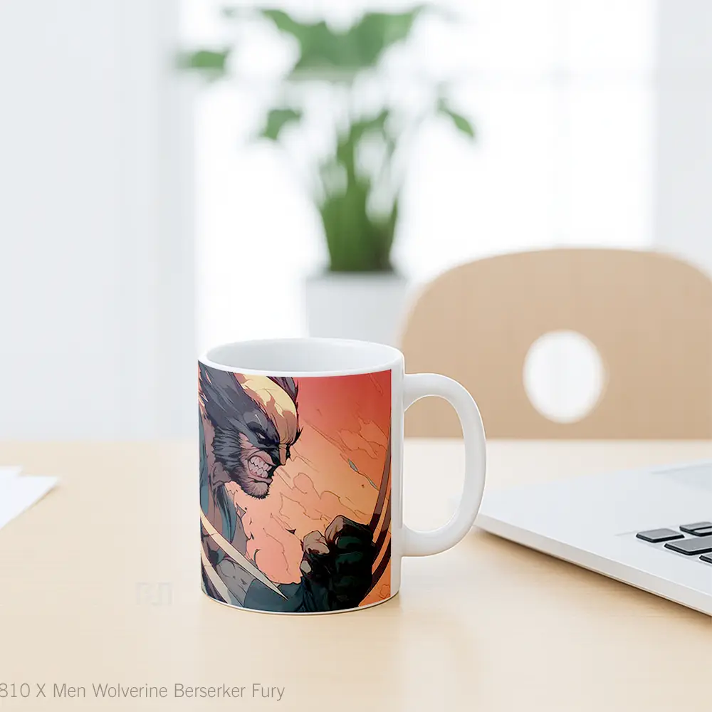 Mug X Men Wolverine Berserker Fury Hadiah Lucu dan Menarik - All-side / Desain