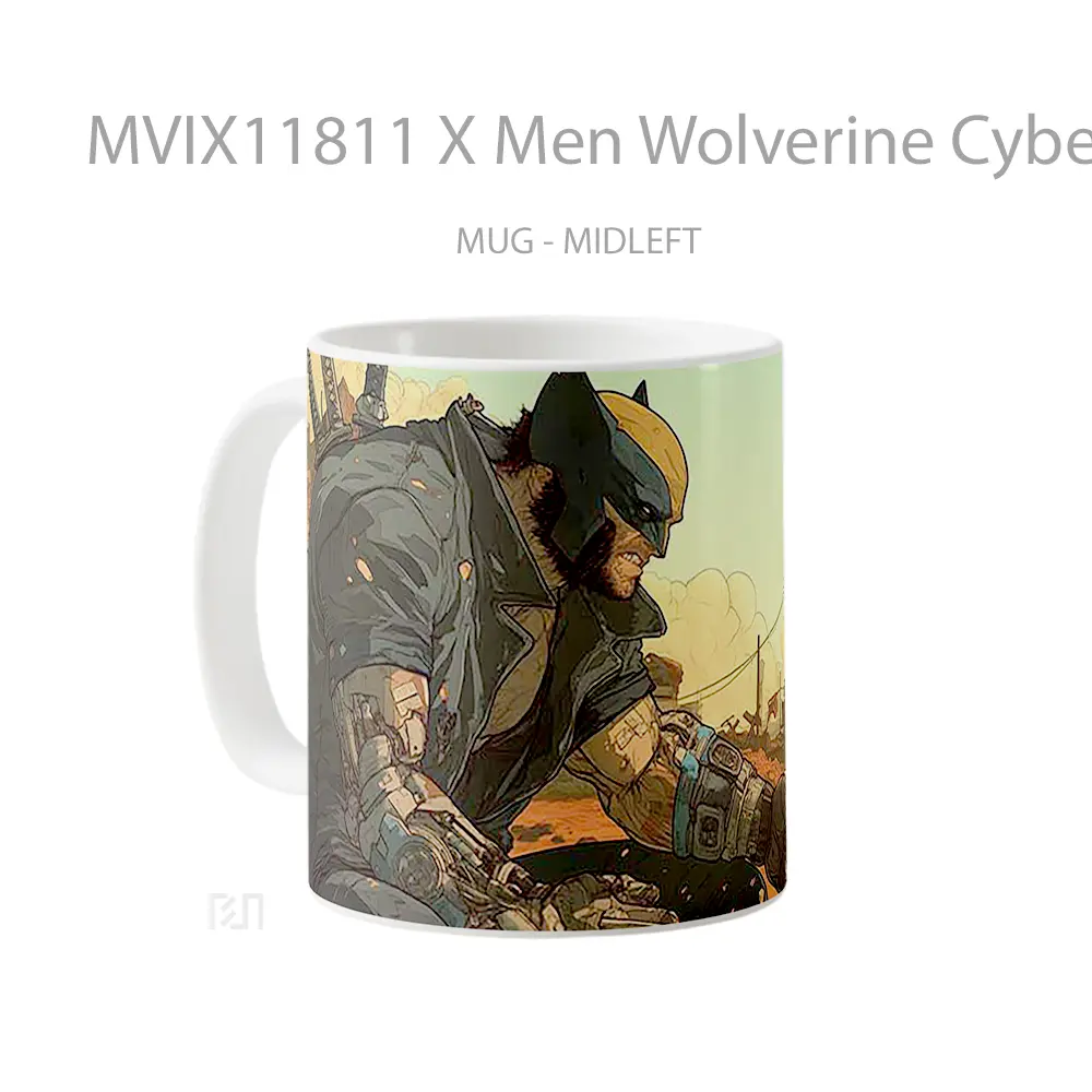 Mug X Men Wolverine Cyberpunk Claws Koleksi Mug Limited Edition - All-side / Desain