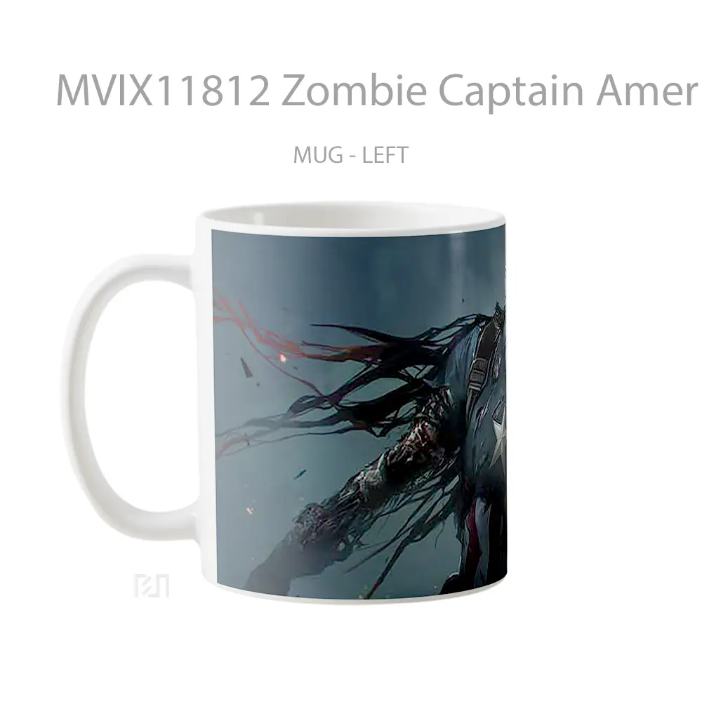 Mug Zombie Captain America Attack Koleksi Mug Karakter Jepang - All-side / Desain