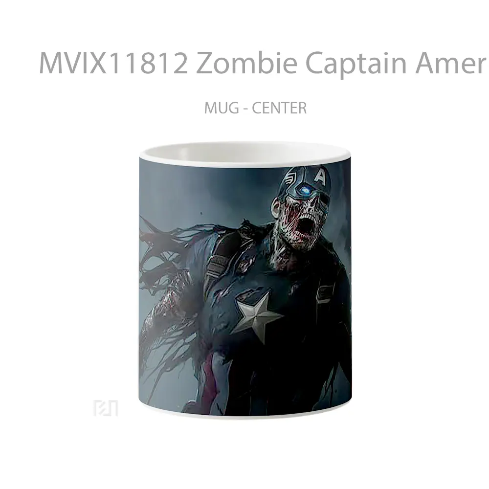 Mug Zombie Captain America Attack Koleksi Mug Karakter Jepang